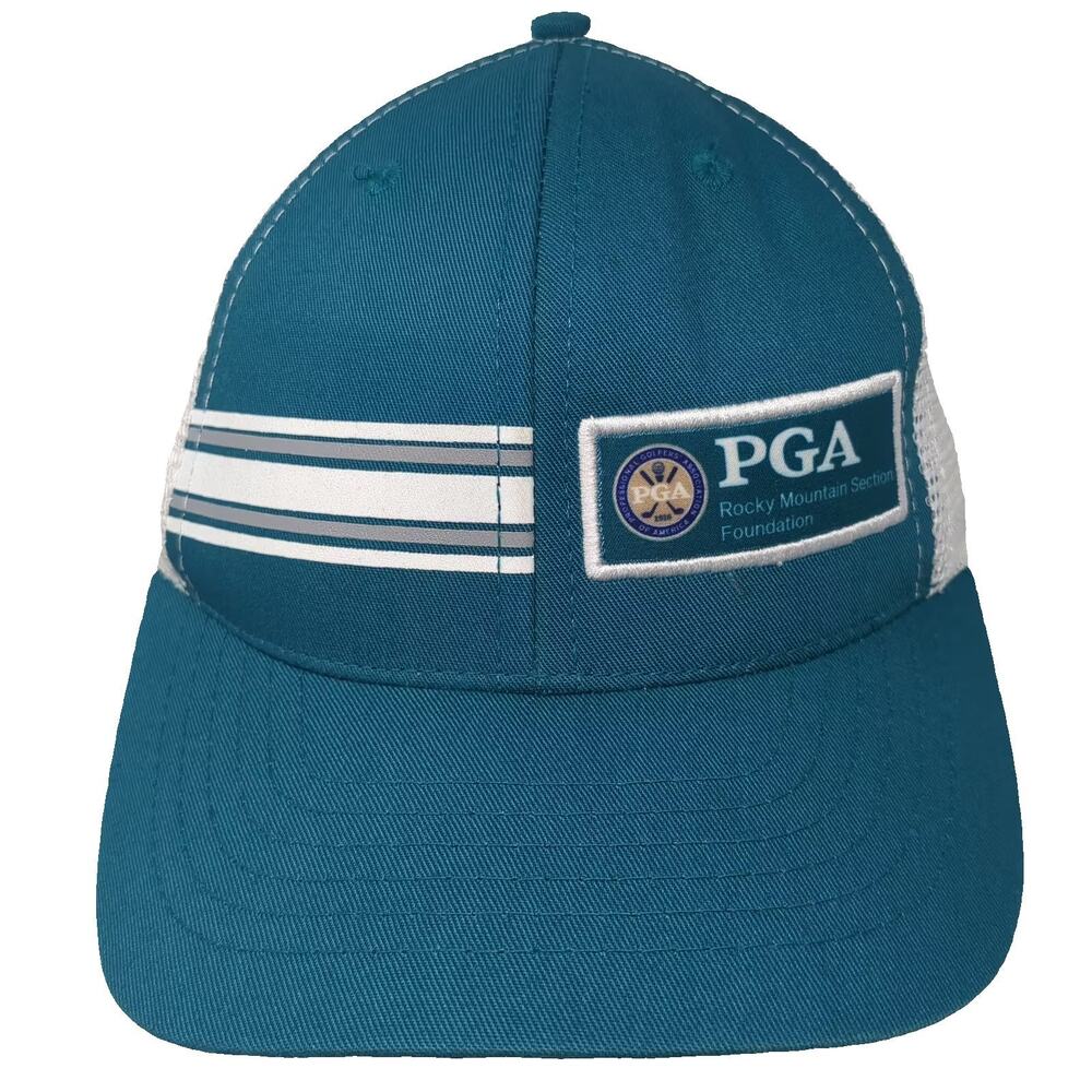 Legendary Headwear PGA Rocky Mountain Trucker Hat Blue White OS Snapback Mesh